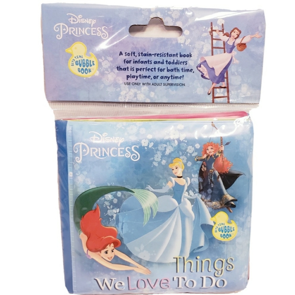 NEW Disney Baby Princess Ariel Little Mermaid Bath Time Book Infant Toddler Toy